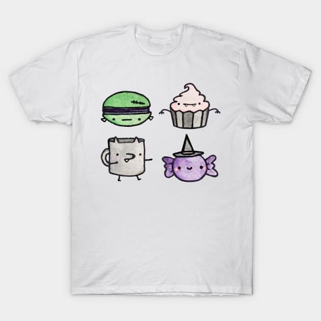 Tasty Little Monster Treats T-Shirt by staceyromanart